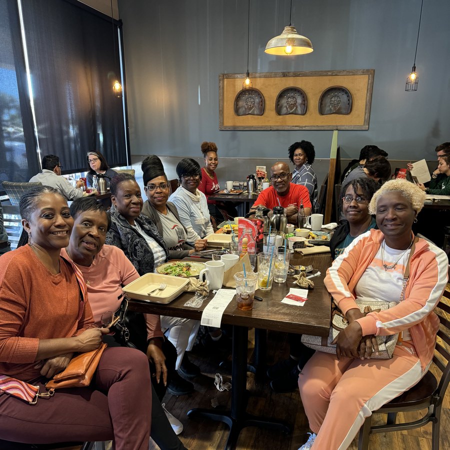 First Victory Cathedral members enjoying fellowship dinner together