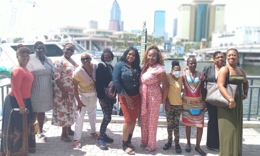 First Victory Cathedral women's fellowship outing on the Downtown Tampa Riverwalk